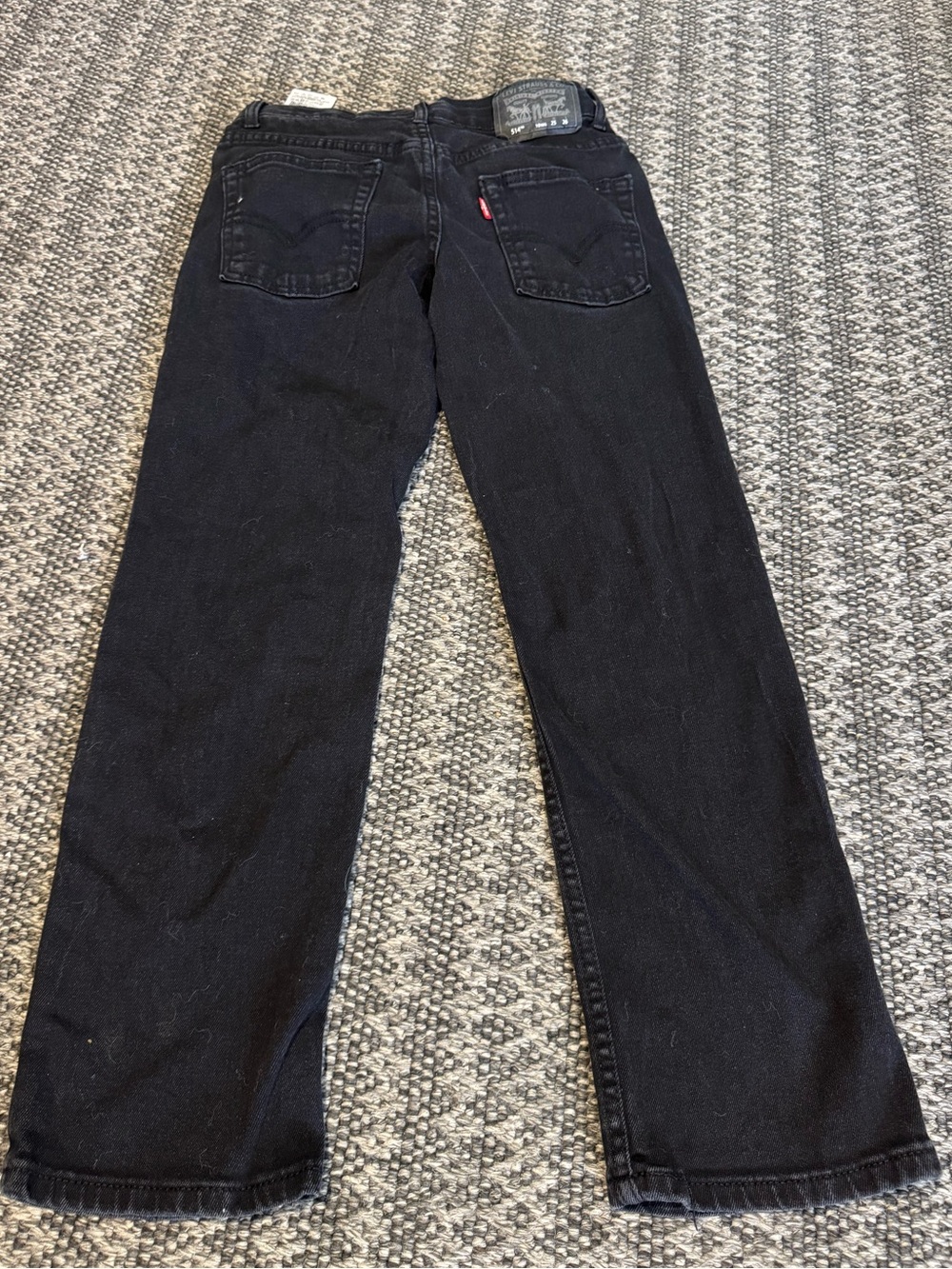 Kids Levi's 514 Straight Regular Fit  jeans - Black - Size 10R 25x26.